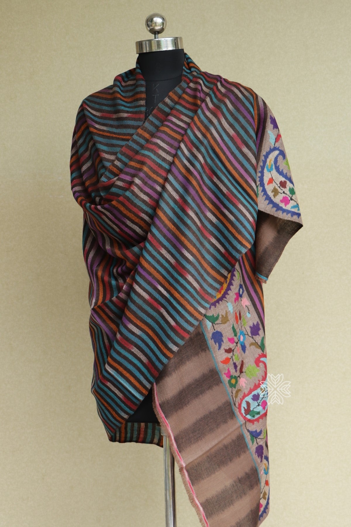 Brown Kani Pashmina Shawl