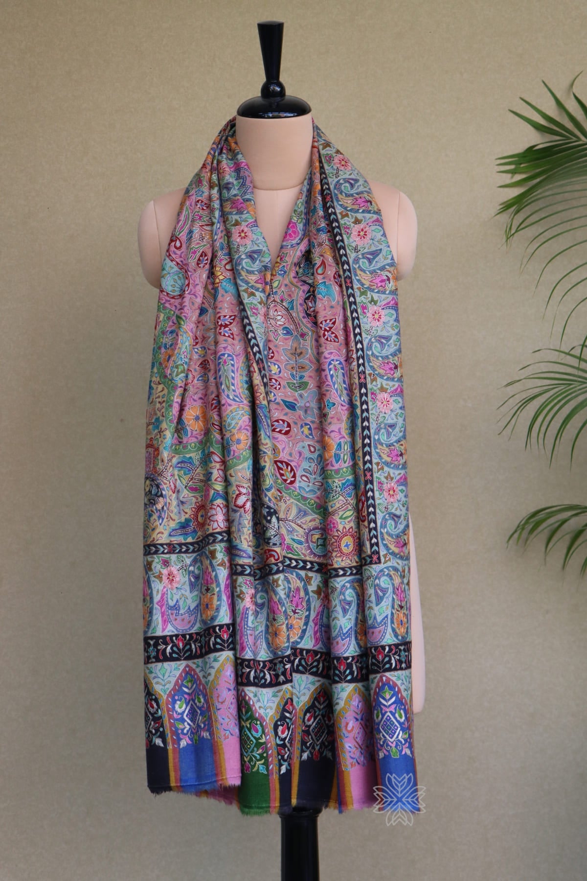 Multicoloured Kalamkari Pashmina Shawl