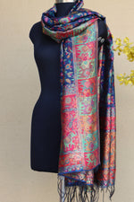 Ink Blue Kani Silk Dupatta