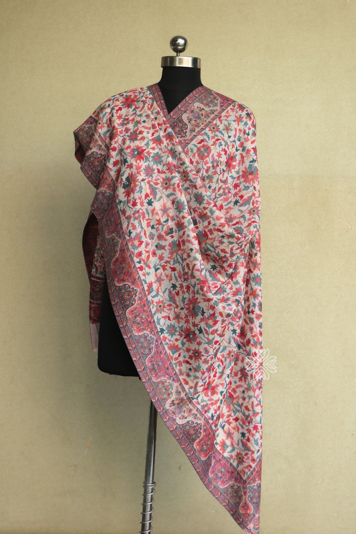 Off White Kani Fine Wool Shawl