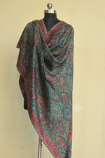 Green Kani Jamawar Fine Wool Shawl