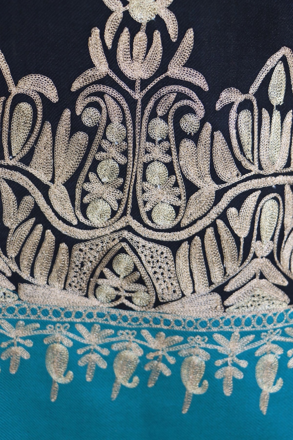 Golden Embroidered shawl