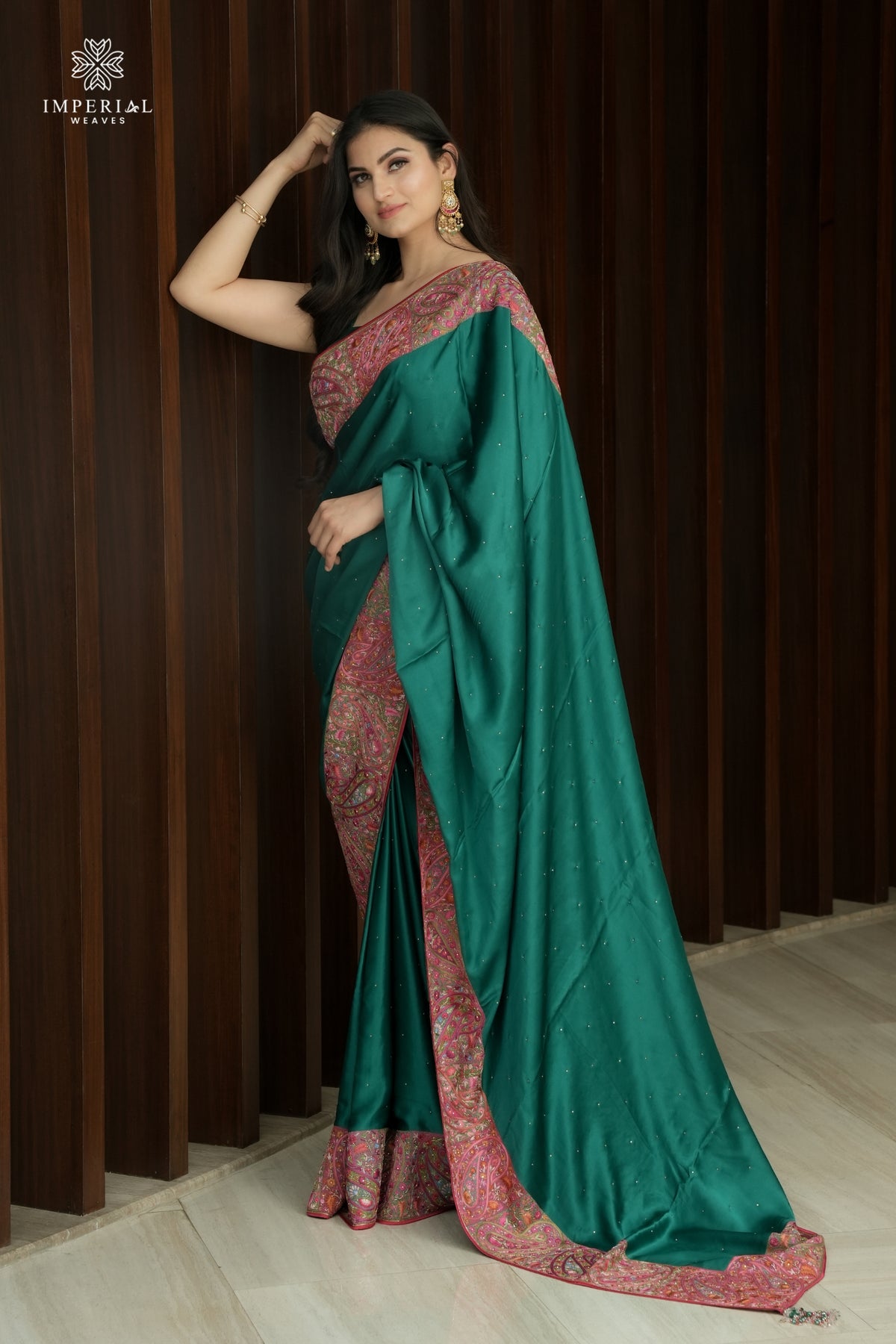 Kashidakari Hand Embroidered Saree