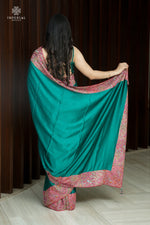 Pure Jamawar Hand Embroidered Saree Online