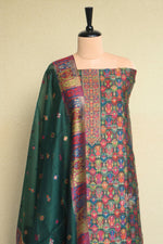 Green Kani Silk Suit