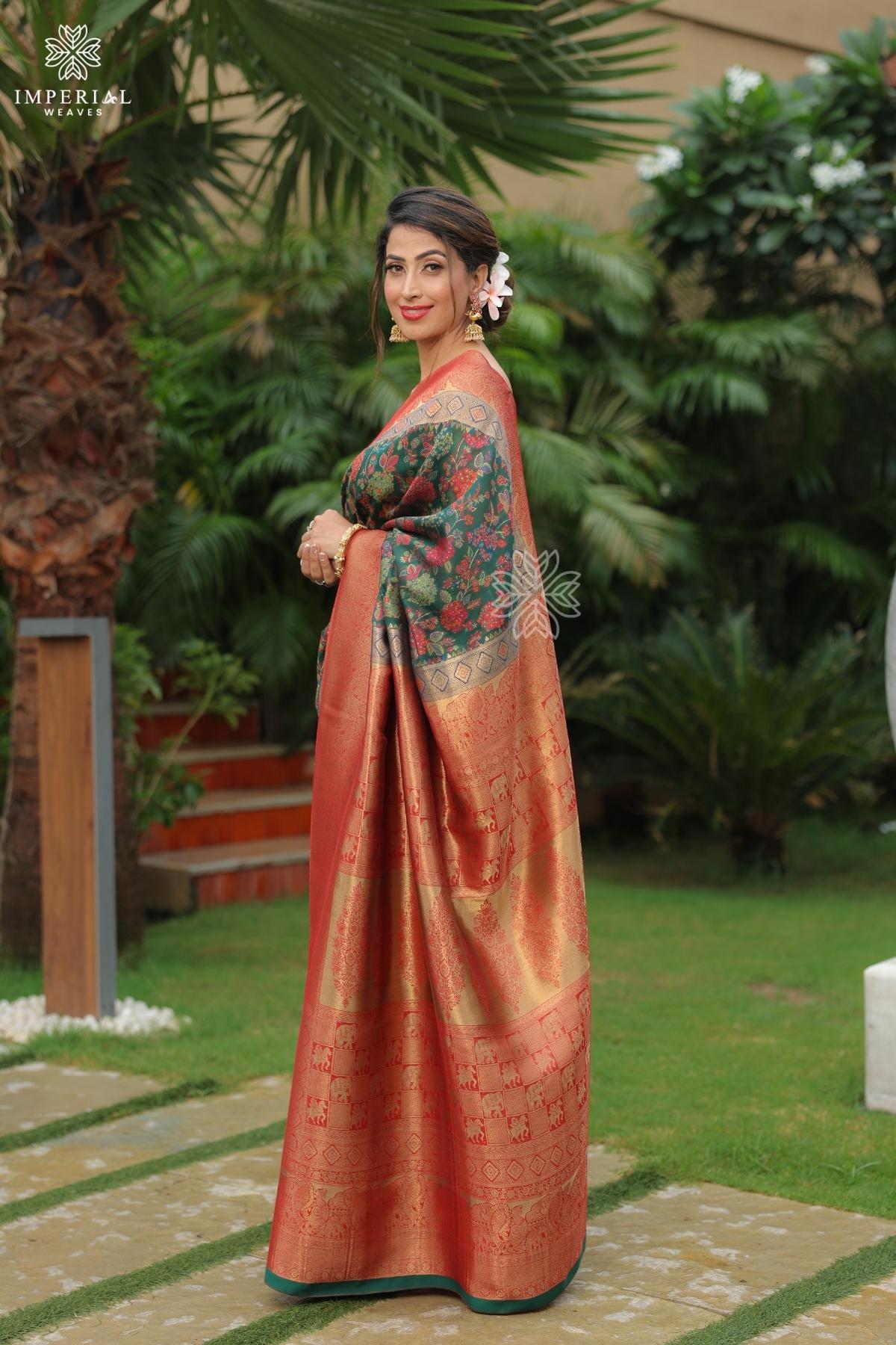 Original Kashmiri Kani Silk Saree- Imperial Weaves