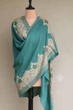 Green Aari Fine Wool Shawl