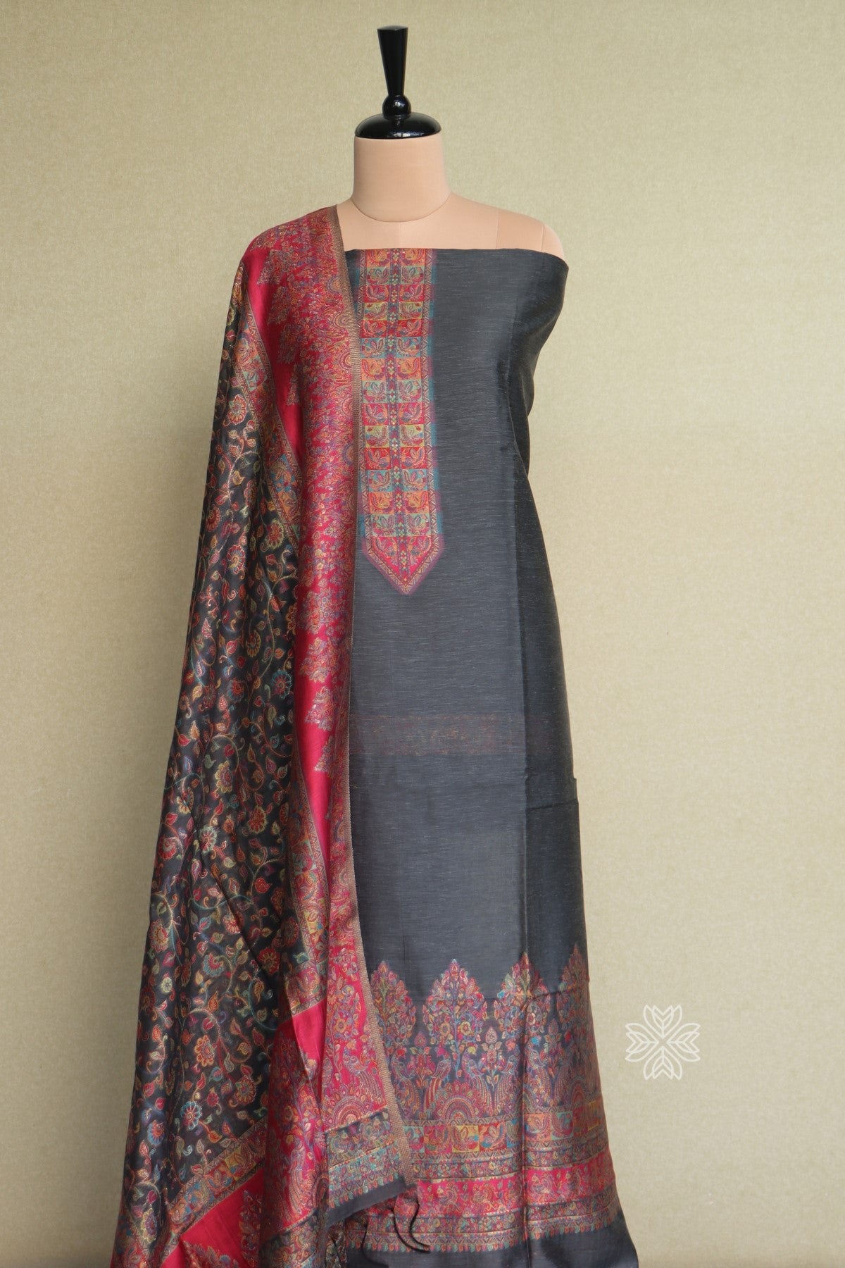 Grey Kani Silk Suit