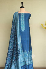 Ink Blue Kani Silk Suit
