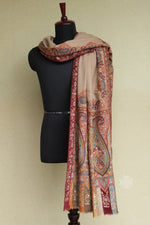 Beige Kalamkari Men's Pashmina Shawl