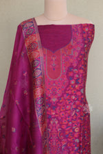 Wine Kani Chanderi Silk Suit