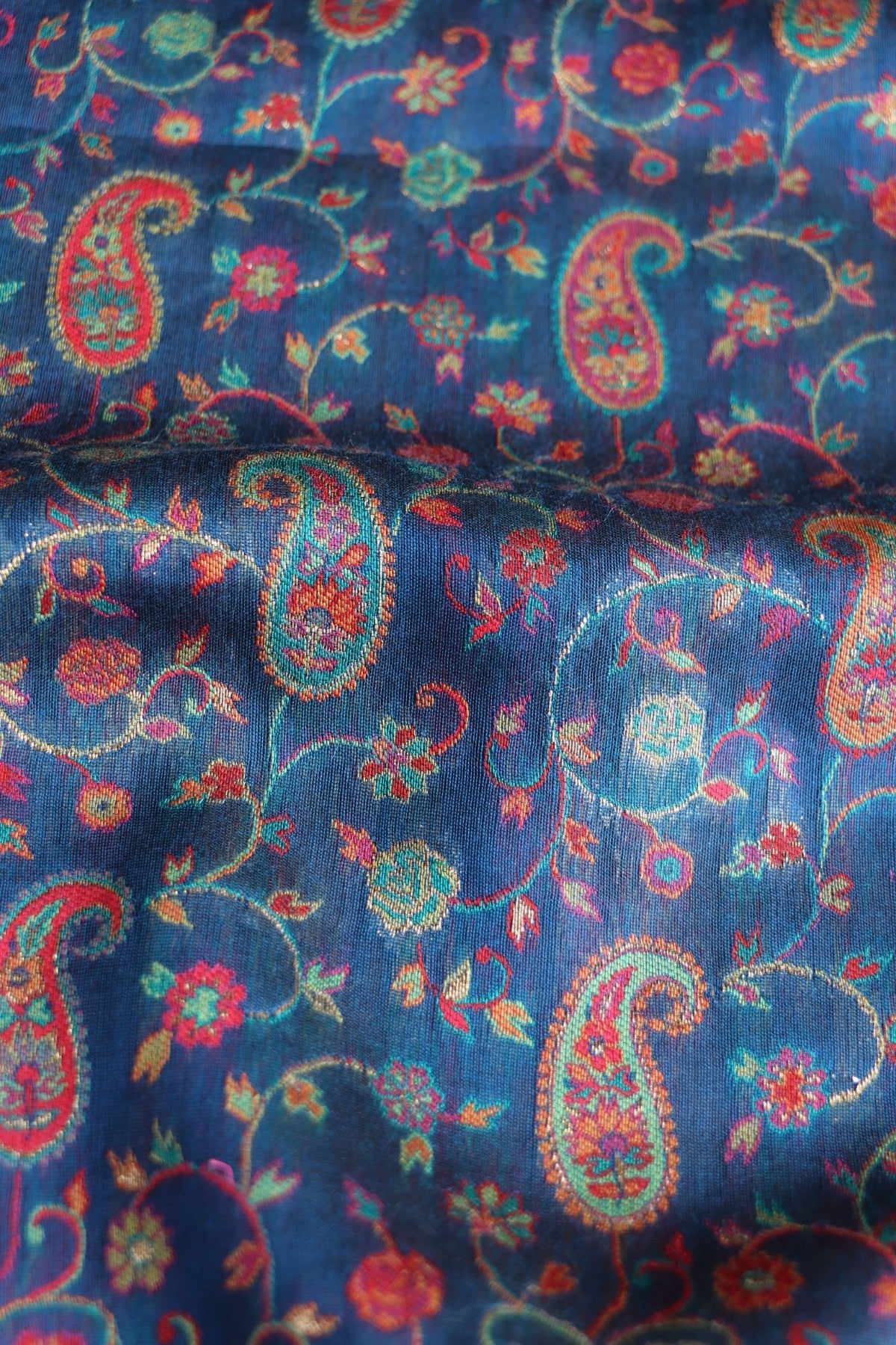 Blue Kani Kanjivaram Silk Saree