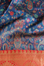 Blue Kani Kanjivaram Silk Saree