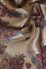 Smoky Black Kani Silk Suit with Tissue Silk Dupatta