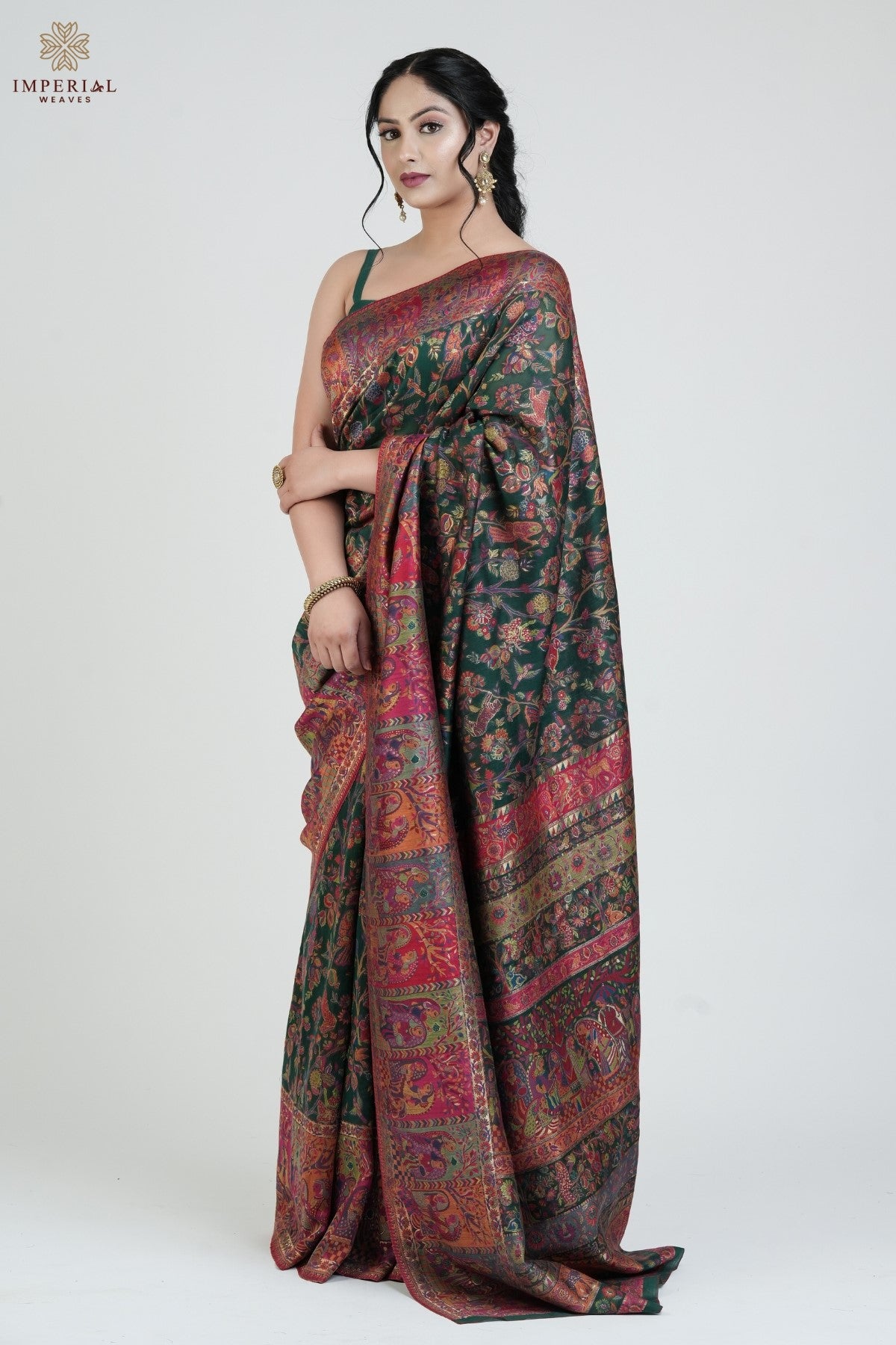 Kani Pashmina Silk Saree