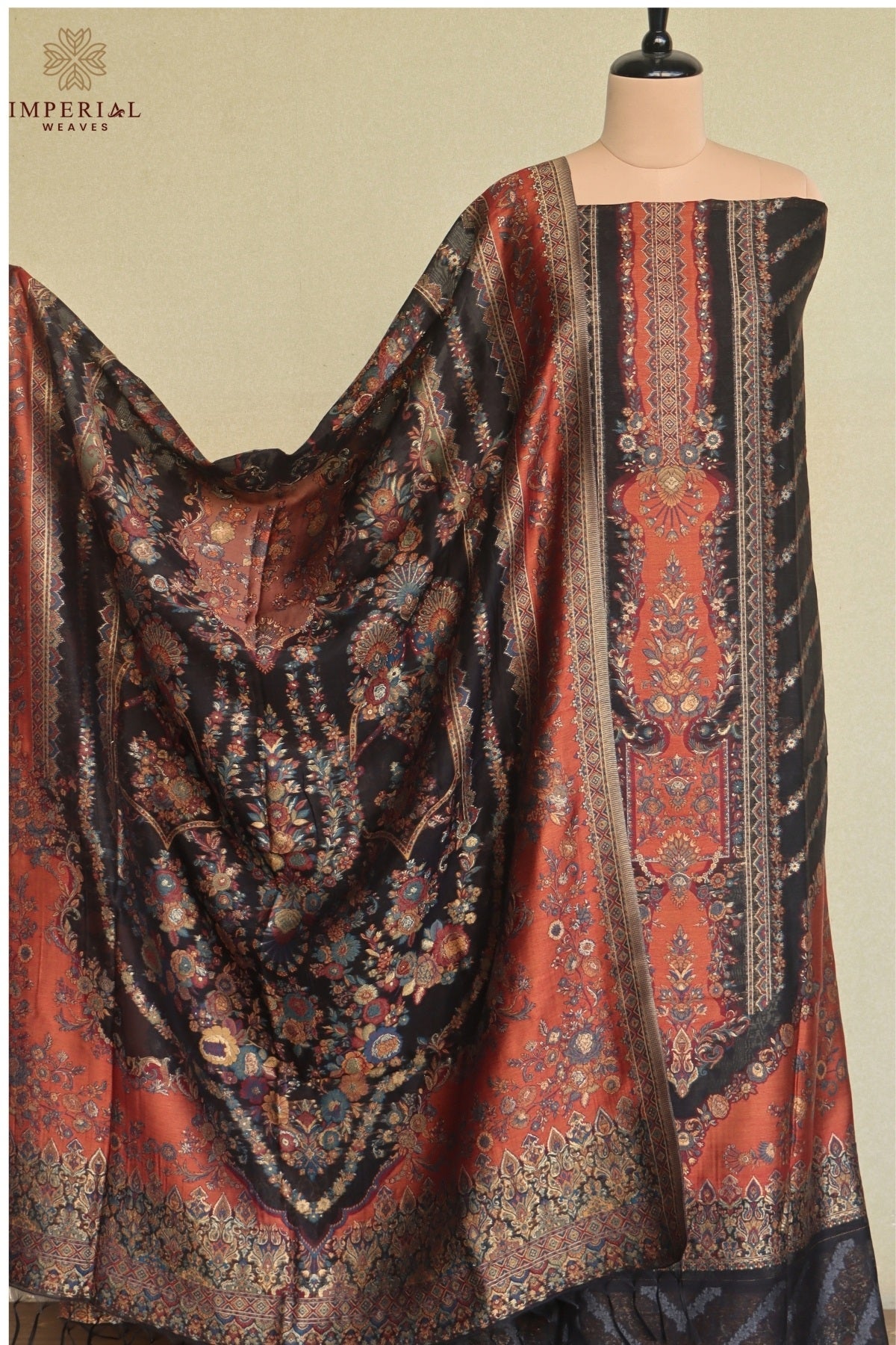 Black Kani Silk Suit