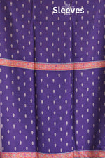 Purple Kani Silk Linen Suit with Zari