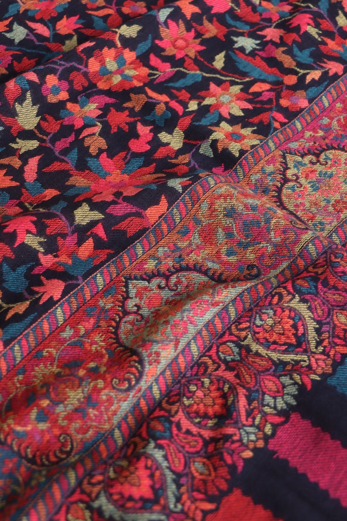 Black Kani Fine Wool Shawl