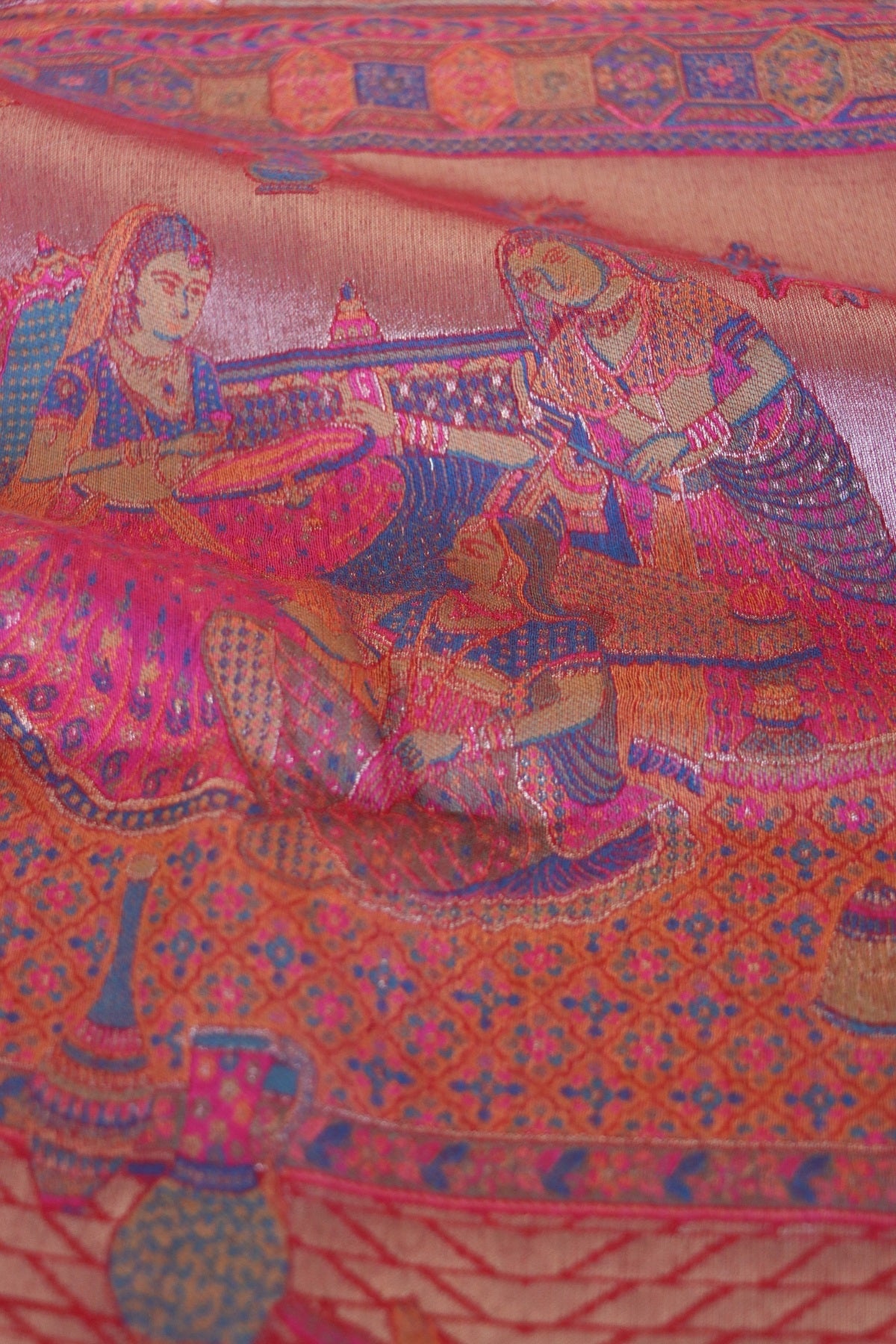 Moonlight darbar silk shawl
