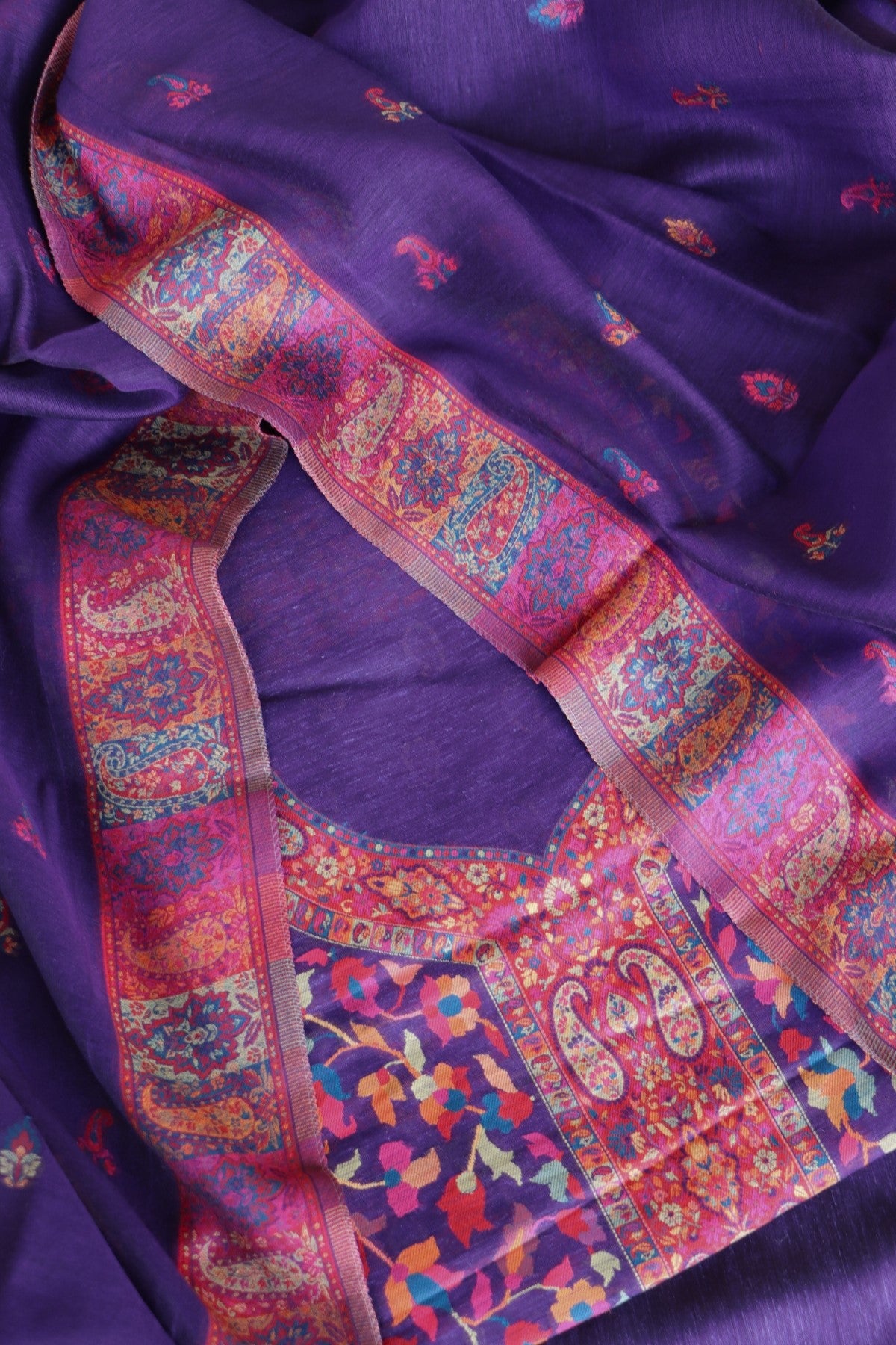 Purple Kani Chanderi Silk Suit