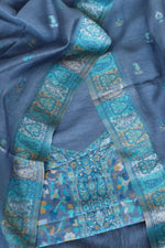 Grey Kani Chanderi Silk Suit