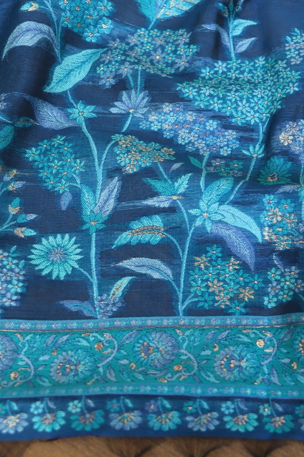 Blue Kani Silk Suit