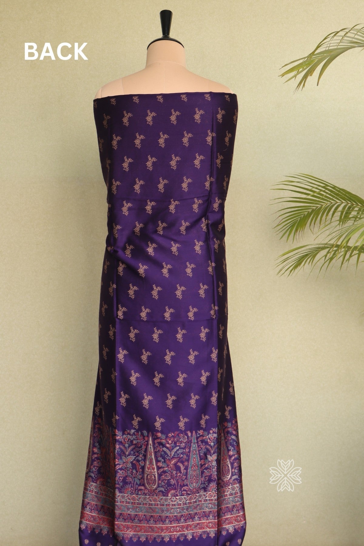 Purple Kani Silk Suit with Zari Dupatta