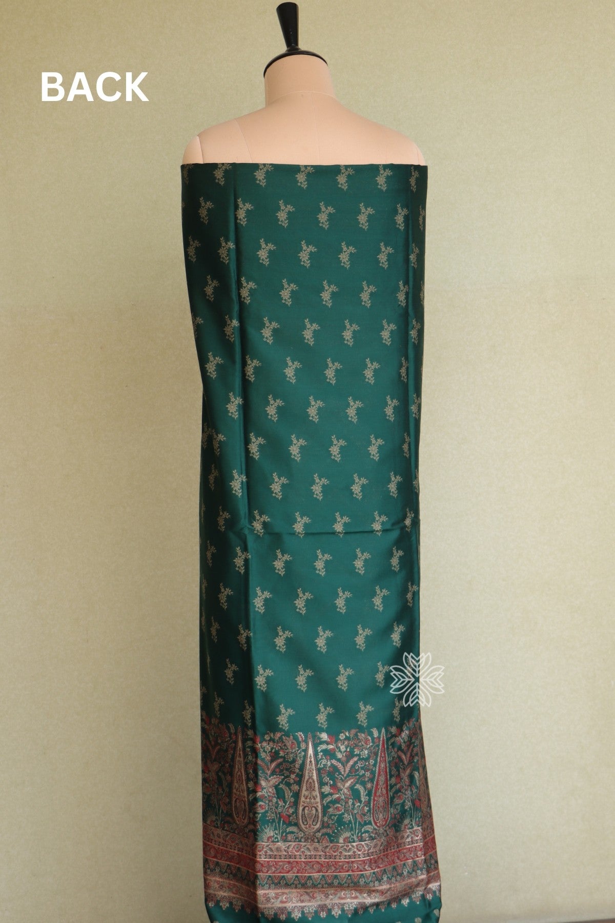 Green Kani Silk Suit with Zari Dupatta