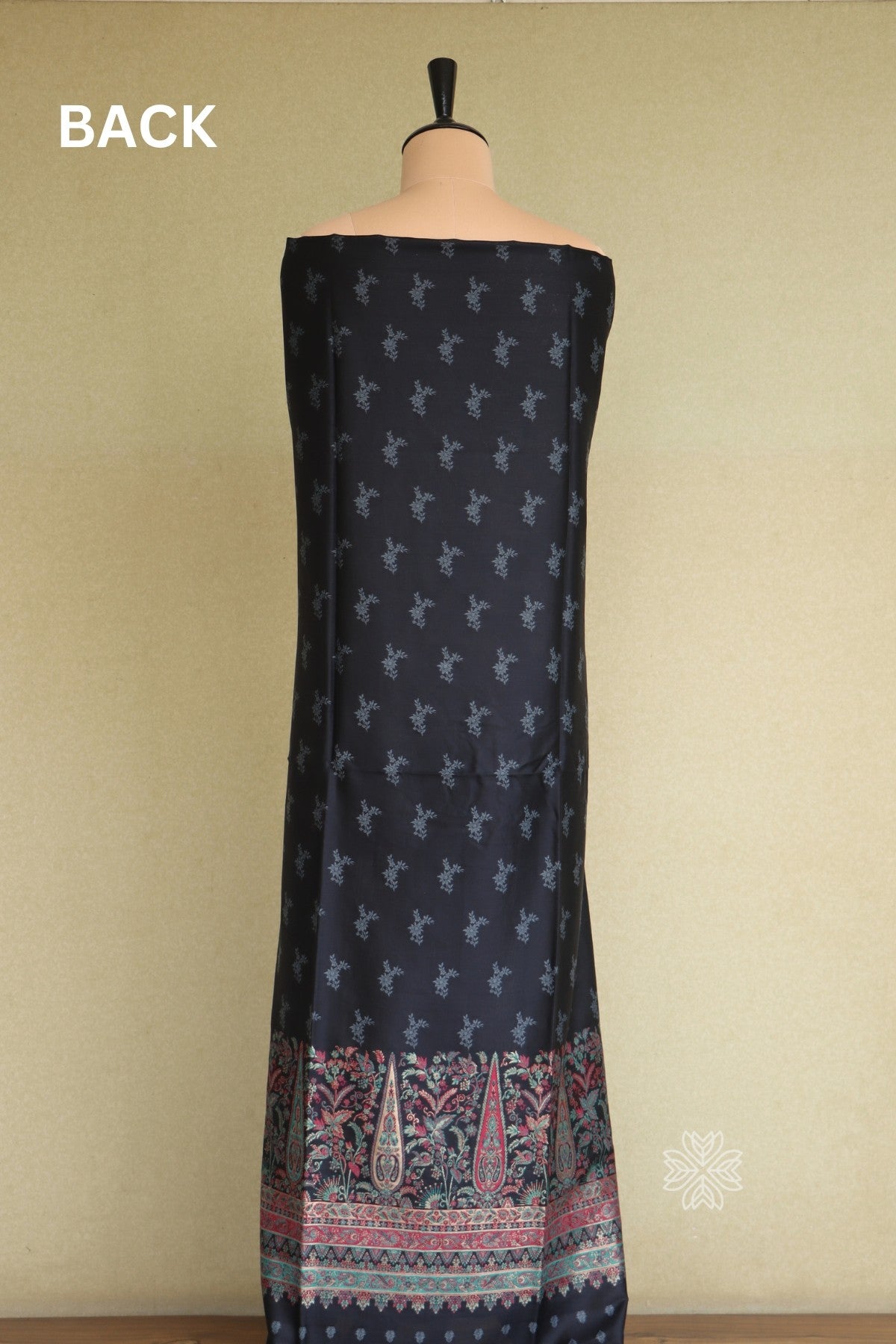 Midnight Blue Kani Silk Suit with Zari Dupatta