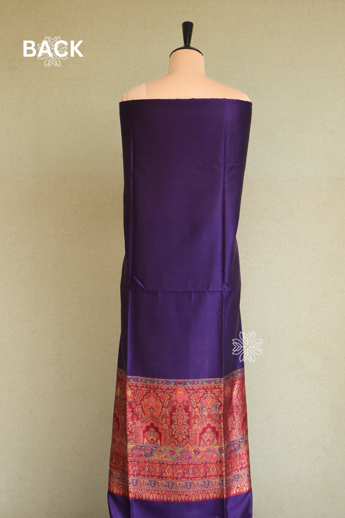 Purple Kani Silk Suit with Allover Dupatta