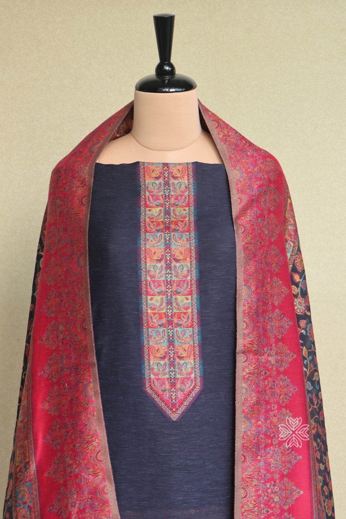 Kani Silk Suit With All over Dupatta