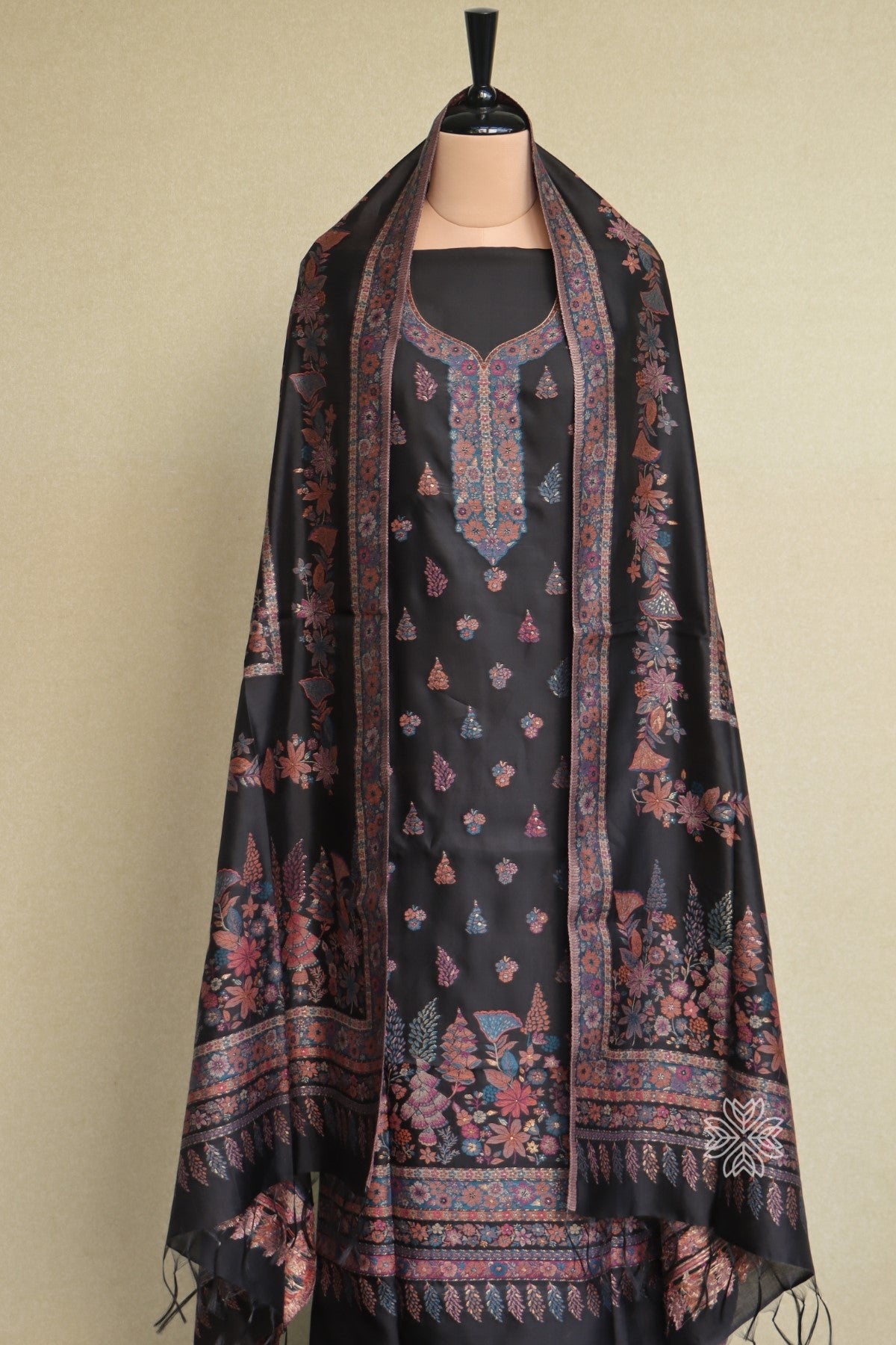 Kani Silk Suit With Allover Dupatta