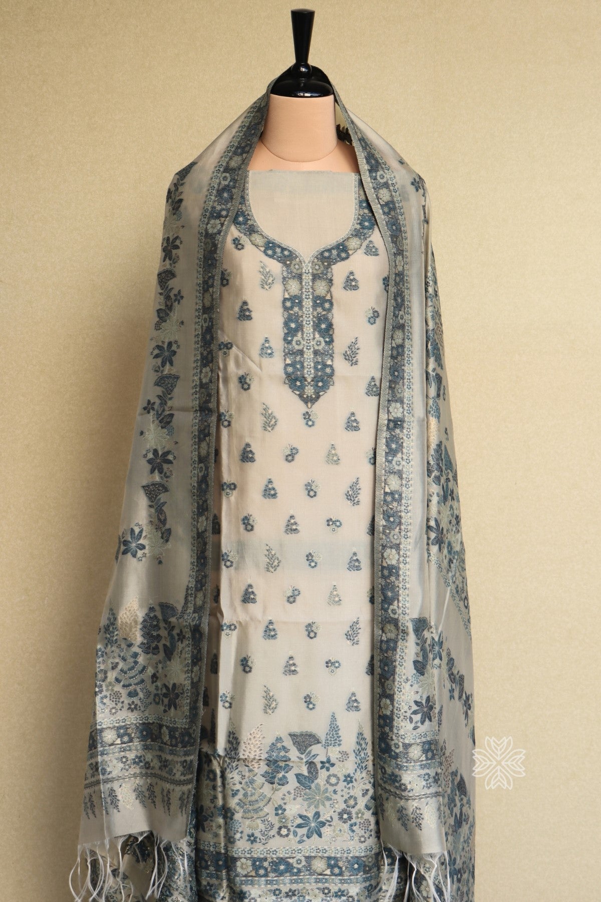 Kani Silk Suit With Allover Dupatta