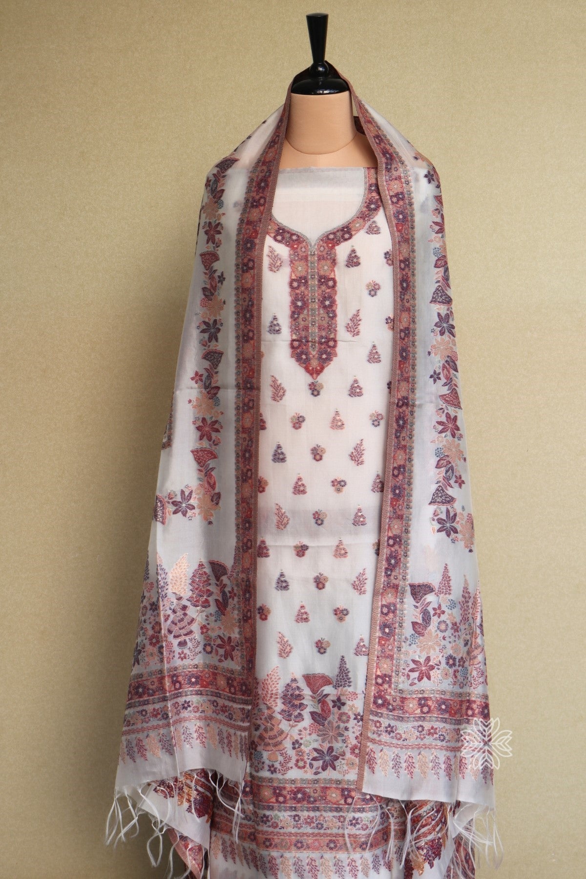 Kani Silk Suit With Allover Dupatta