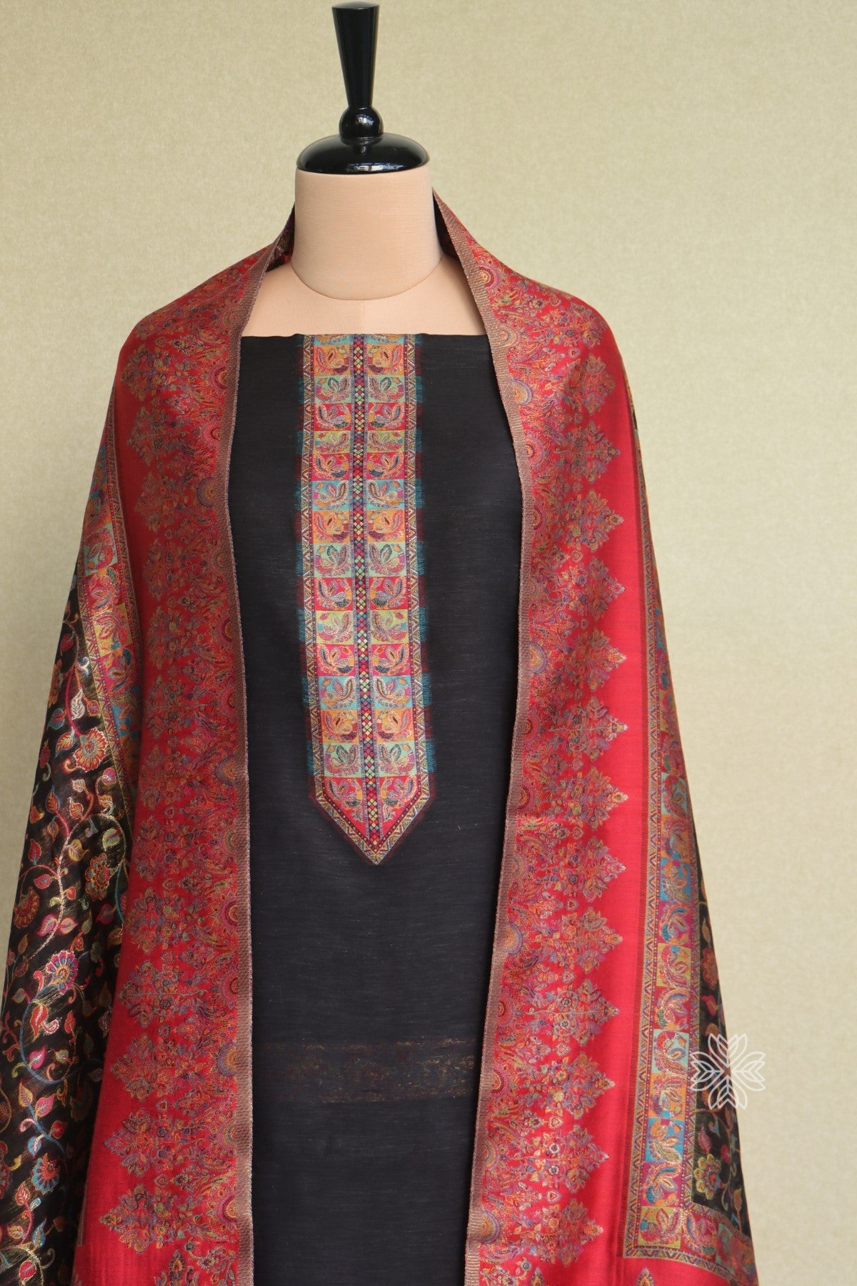 Kani Silk Suit With Allover Dupatta