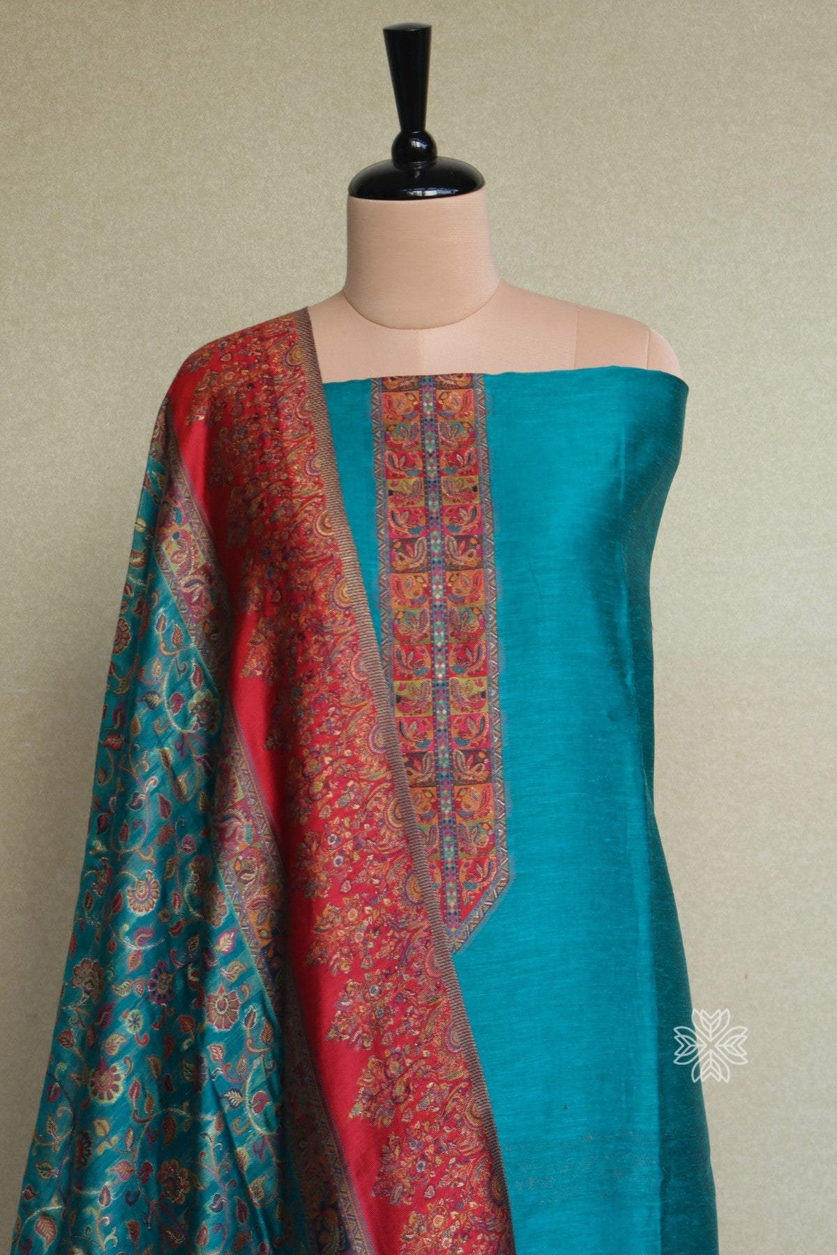 Kani Silk Suit With Allover Dupatta