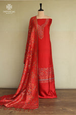 Red Kani Silk Suit
