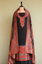 Black Kani Silk Suit with Allover Dupatta