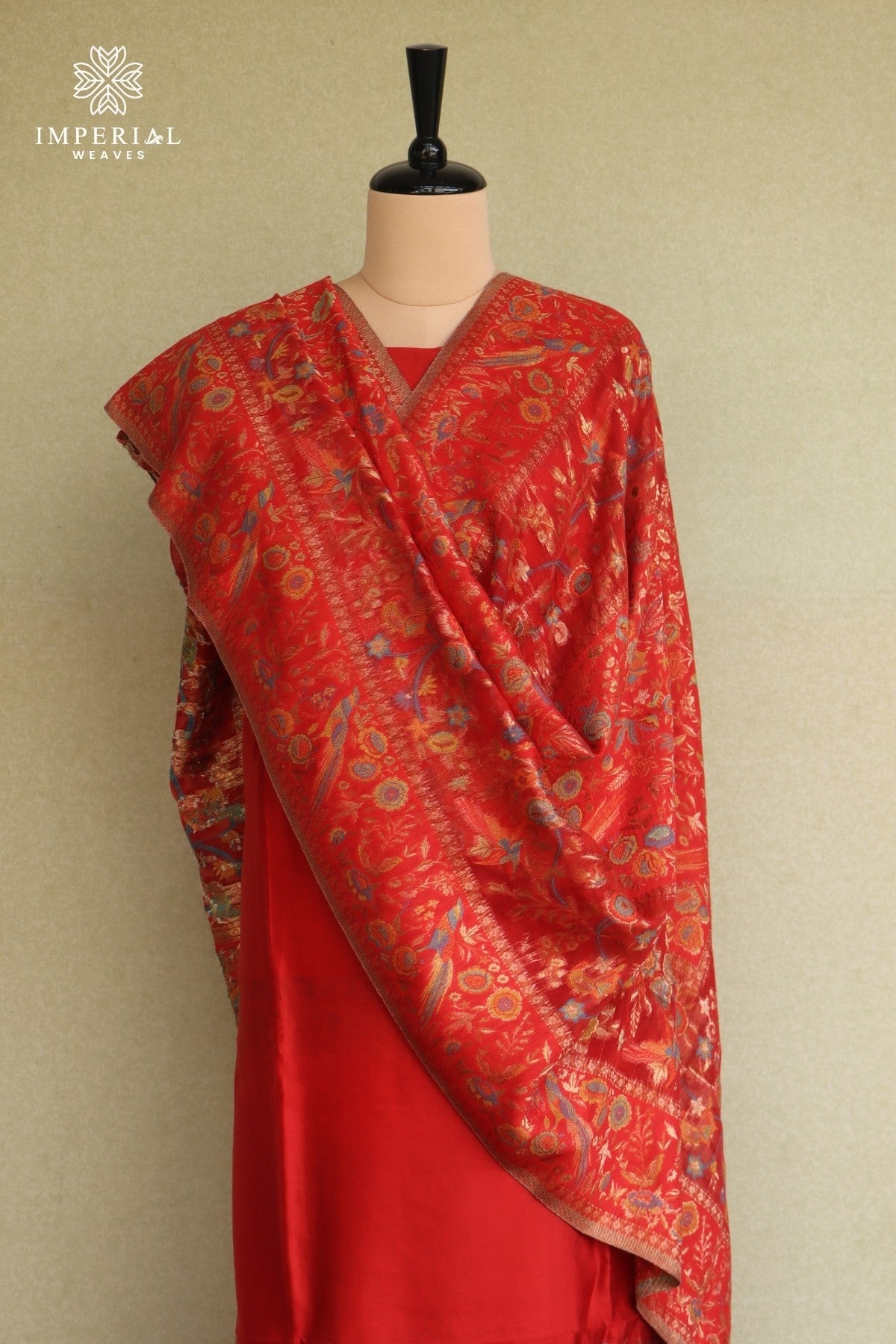 Red Kani Silk Suit