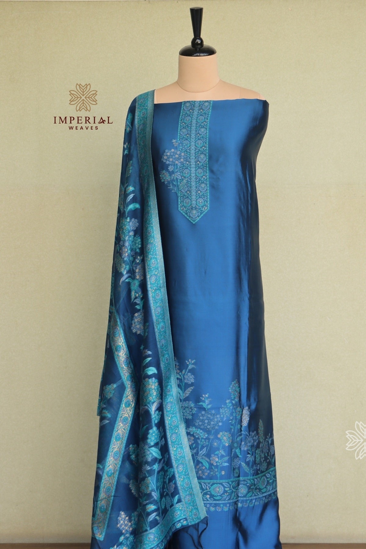 Blue Kani Silk Suit
