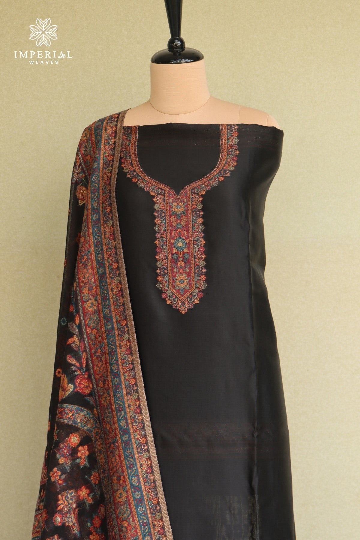 Black Kani Silk Suit