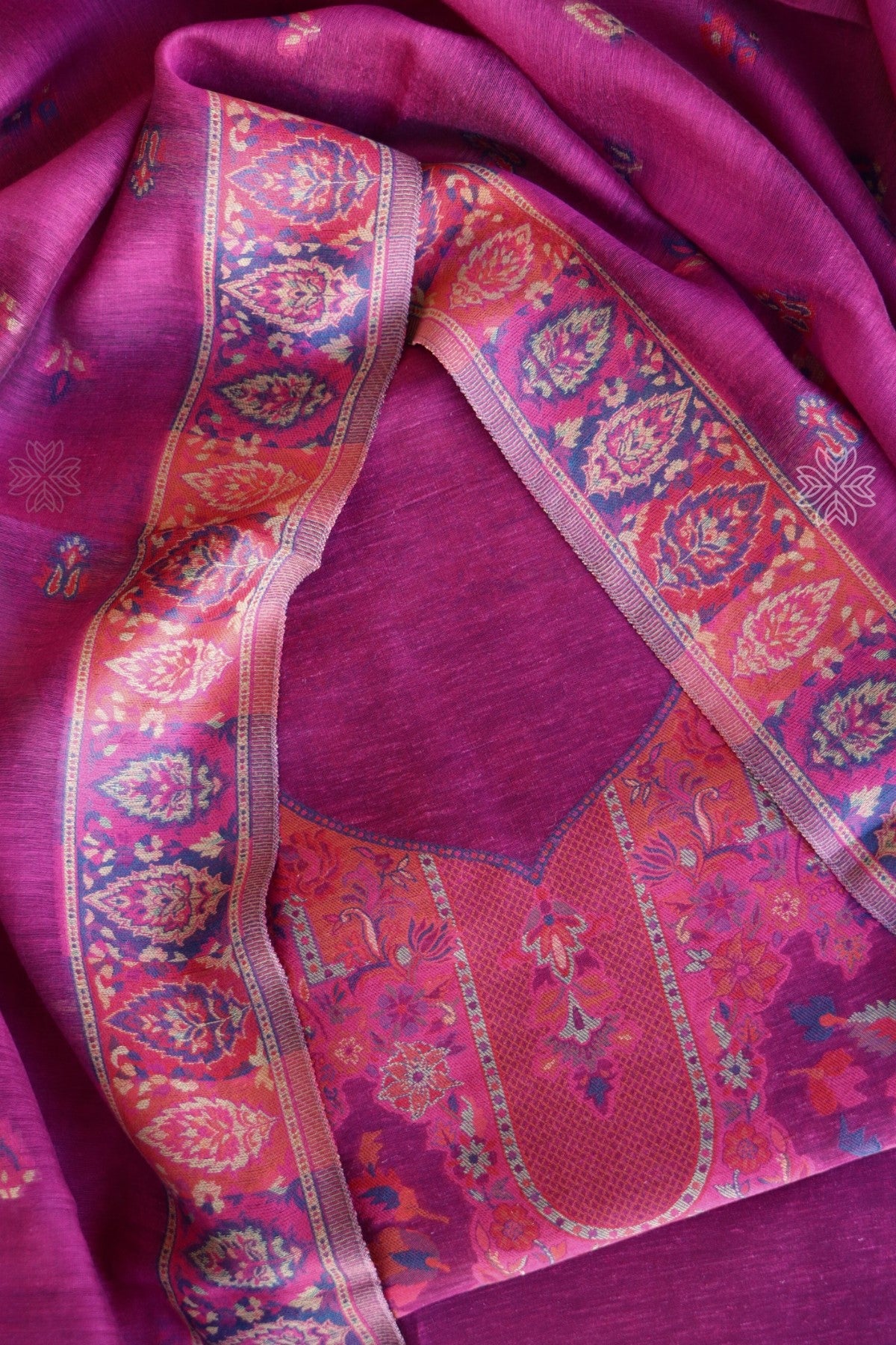 Wine Kani Chanderi Silk Suit