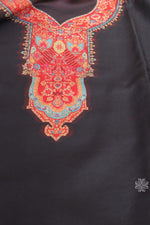 Black Kani Silk Suit with Allover Dupatta