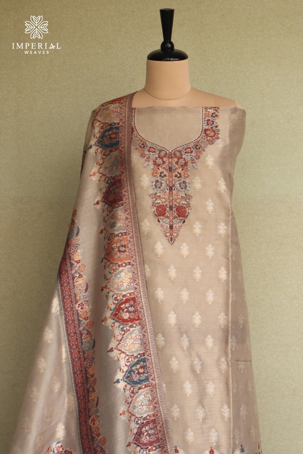 Golden Kani Tissue Silk Suit