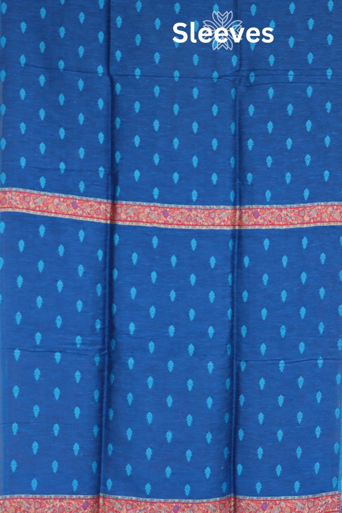 Ink Blue Kani Silk Linen Suit with Zari