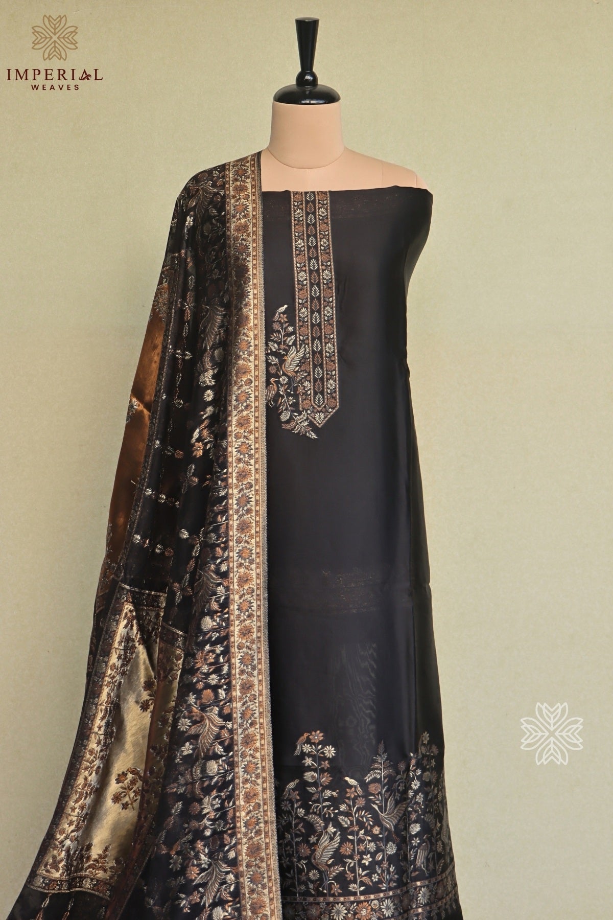 Black Kani Silk Suit