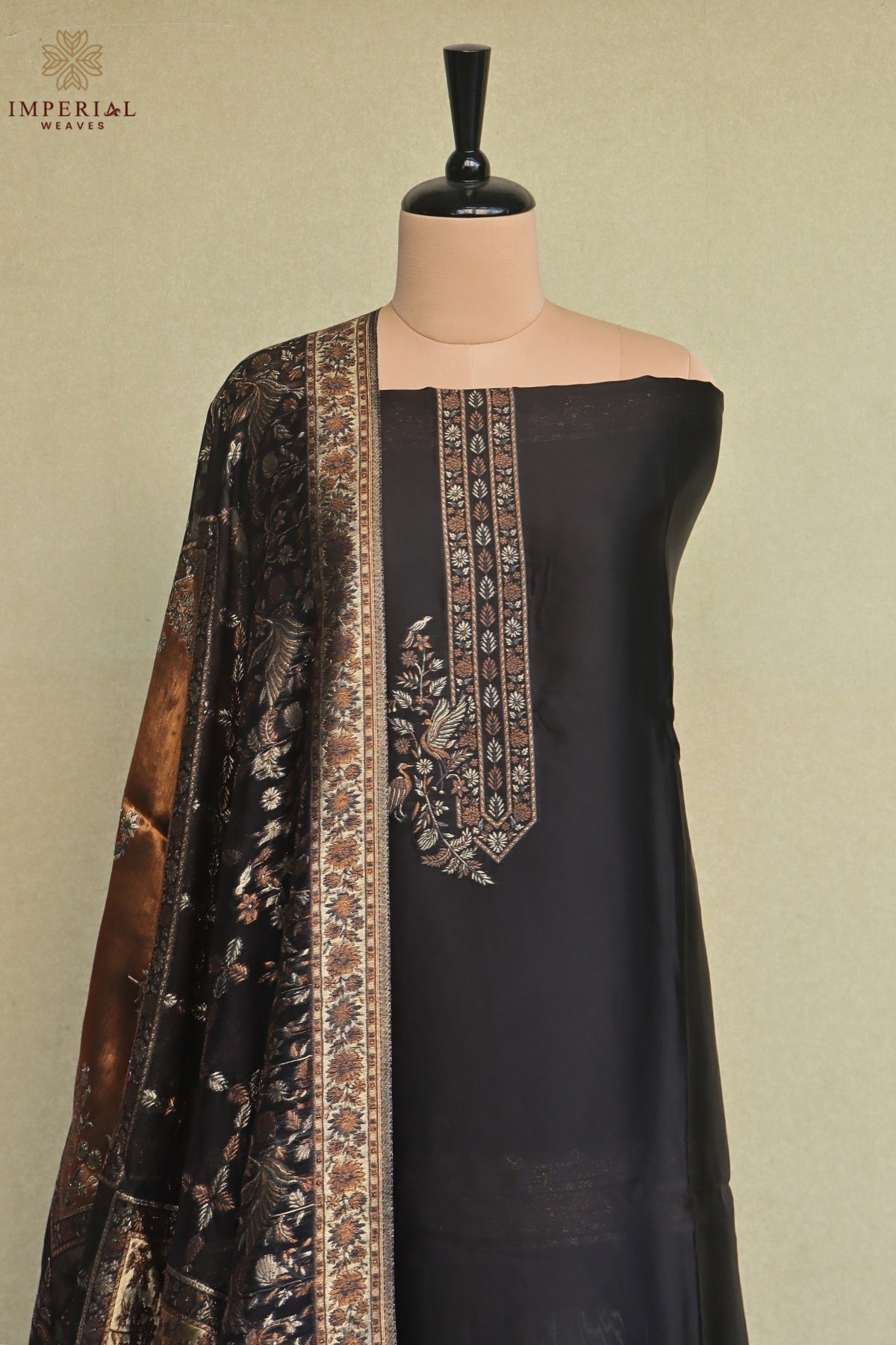 Black Kani Silk Suit