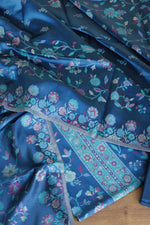 Blue Kani Organza Silk Suit