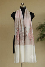 Off White Woolen EmbroideredStole