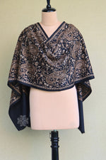 Black Kashmiri Embroidered Shawl